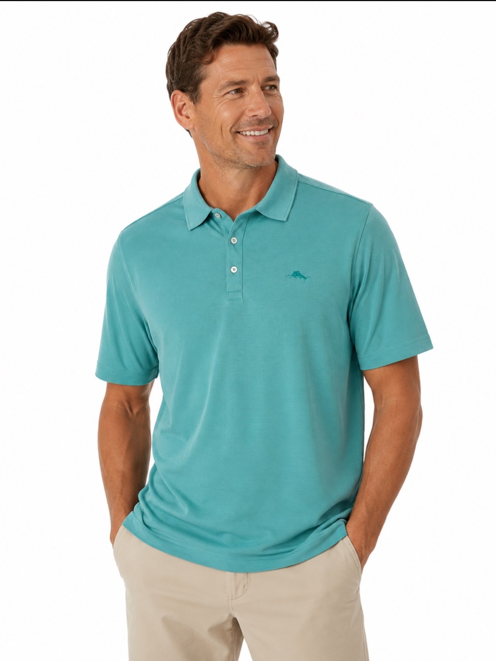 Tommy Bahama IslandZone Aqua Polo Shirt 2XL
